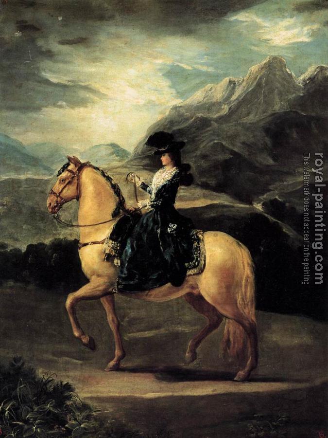 Francisco De Goya : Portrait of Maria Teresa de Vallabriga on Horseback